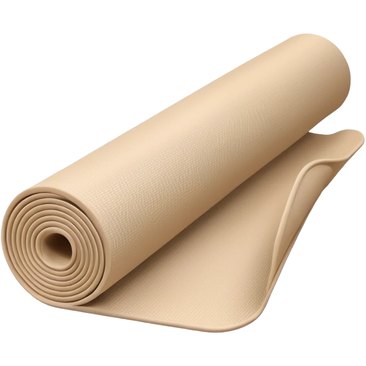 beige half rolled out yoga mat emoji