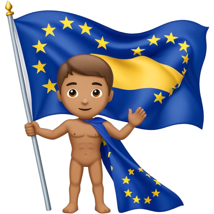 man with european union flag emoji