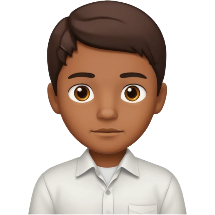 Mexican boy with middle part emoji