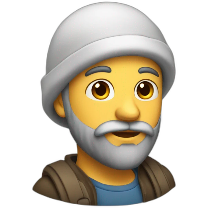 guy with bonnet and beard emoji