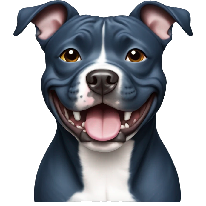 happy Blue staffordshire bull terrier emoji