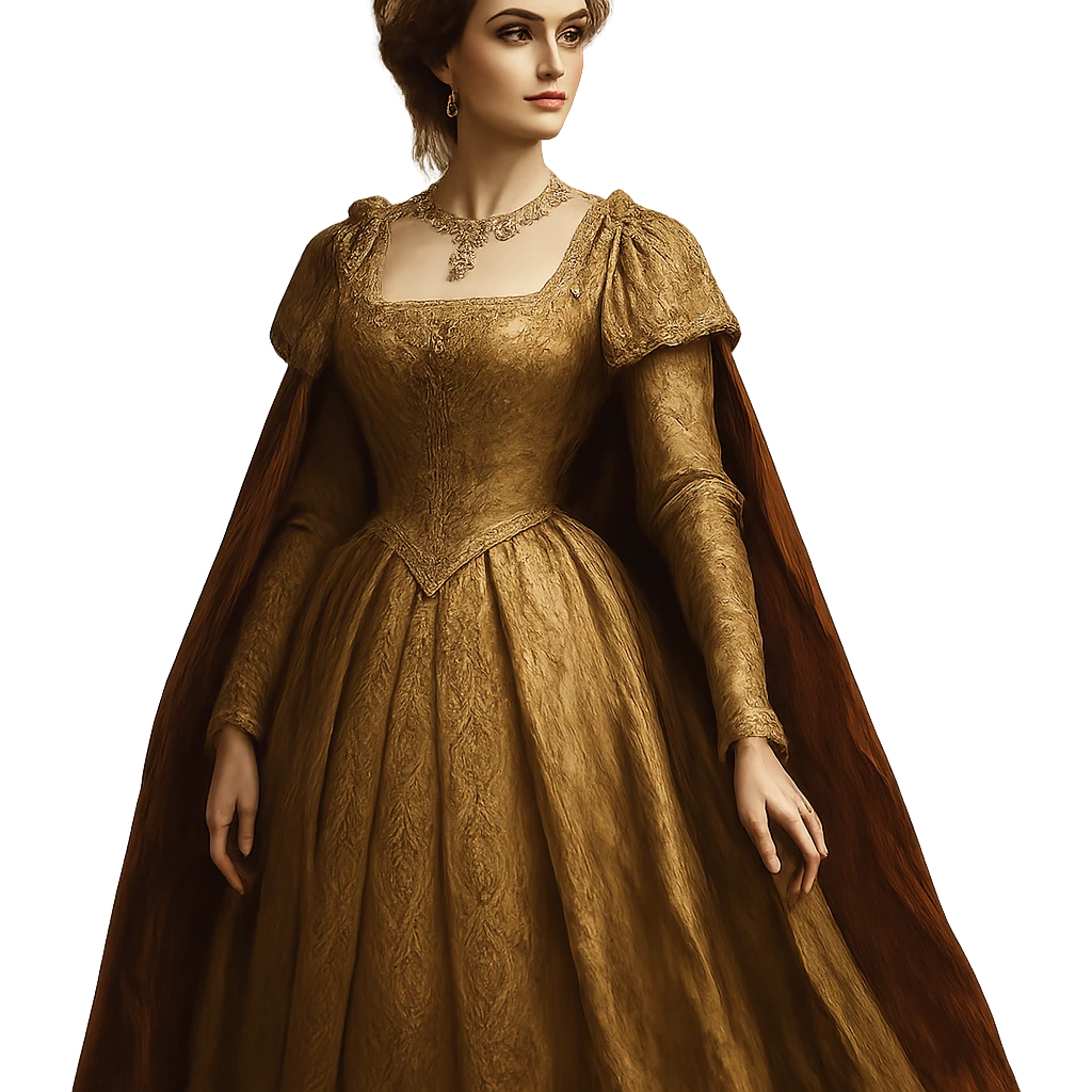queen, regal, elegant, detailed crown, flowing gown, classic style emoji