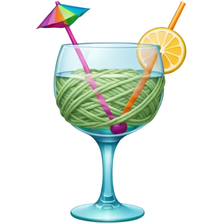 ball of yarncocktail glass emoji