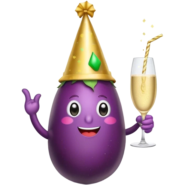 eggplant gets drunk emoji