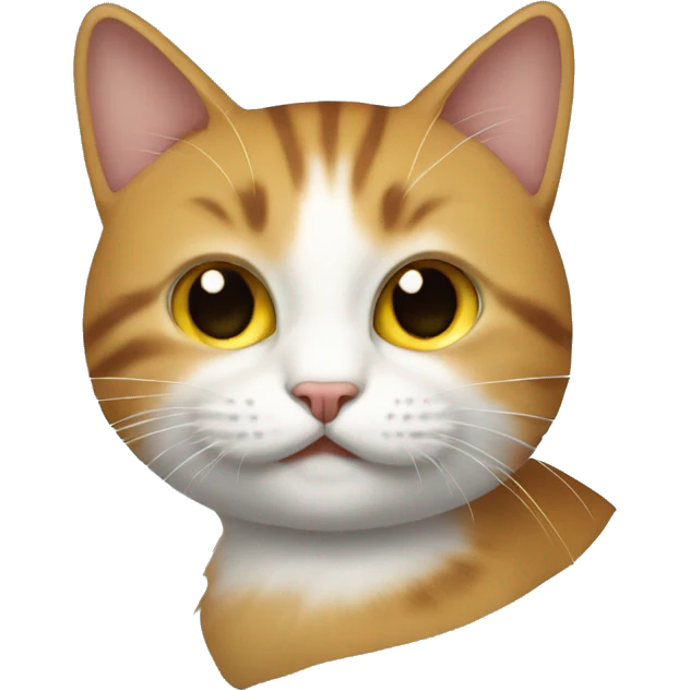 Un chat sur un chat color emoji