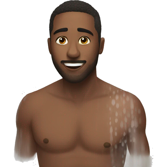 Showering with my love emoji