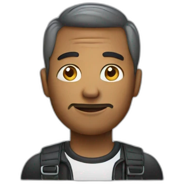 A man with iphone emoji