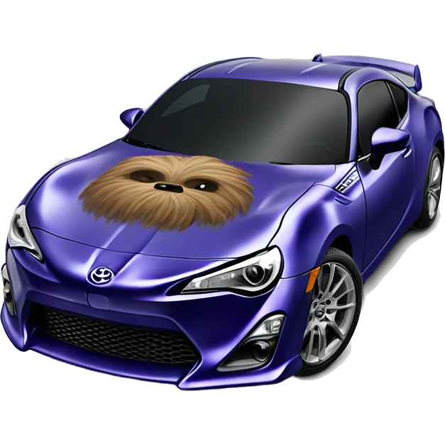 Chewbacca’s teeth grill Toyota 86 ,blueberry color,chrome wheels  emoji