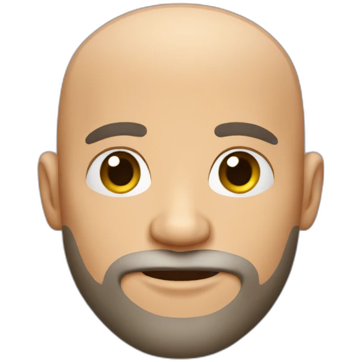 bald man with beard emoji