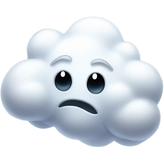 Ghost flexing with clouds emoji