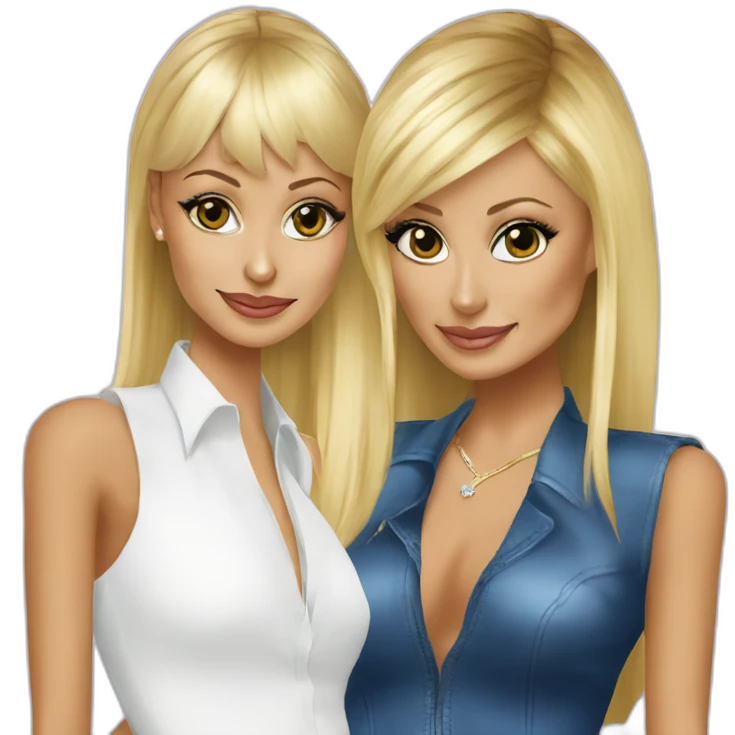 Nicole Richie and Paris Hilton emoji