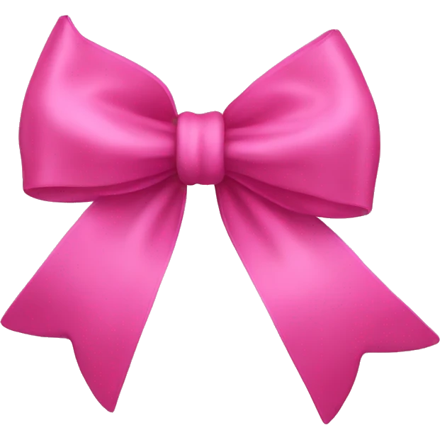 A pink realistic bow emoji