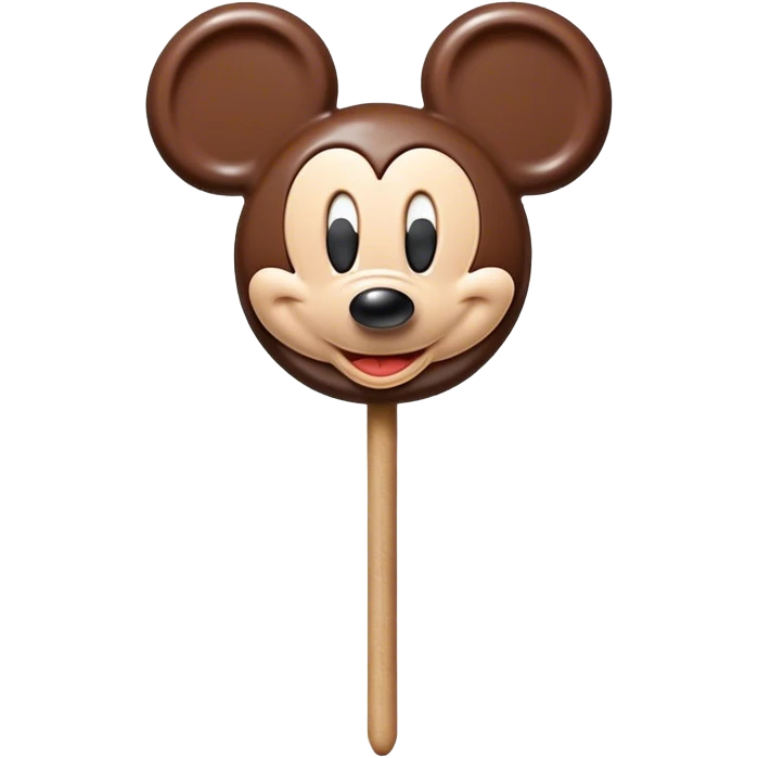 Mickey Mouse shaped chocolate on a stick  emoji