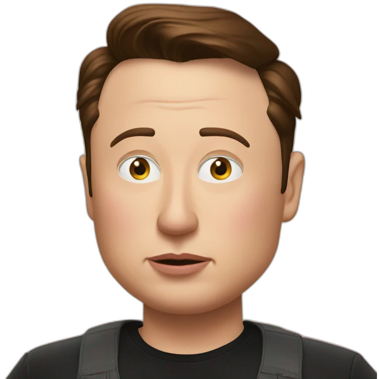 fat Elon musk with Tesla emoji