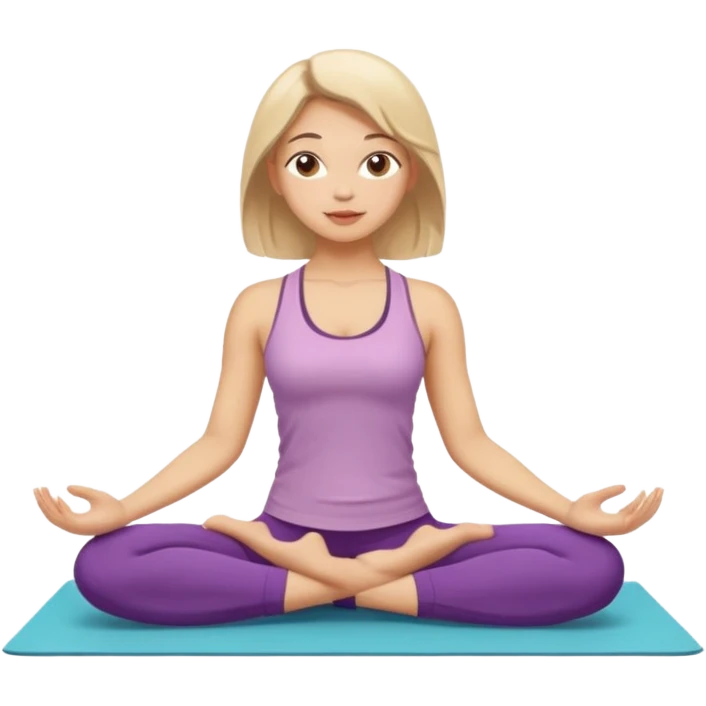 Generate a girl in a yoga pose emoji