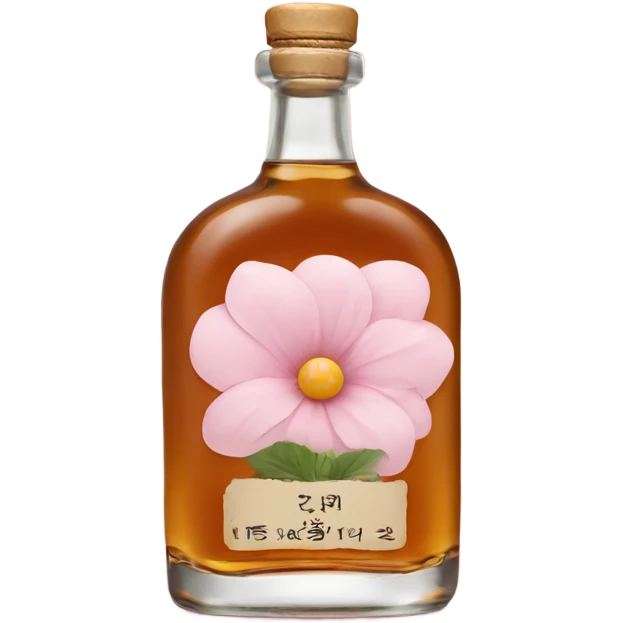 Whisky with pale pink flower emoji