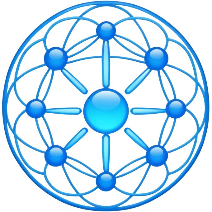 blue network in a circle emoji