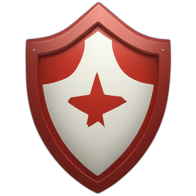 red shield with wite star emoji
