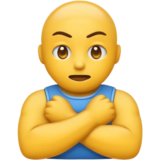 mad emoji with crossed arms emoji