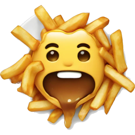 Poutine qui mange une poutine  emoji