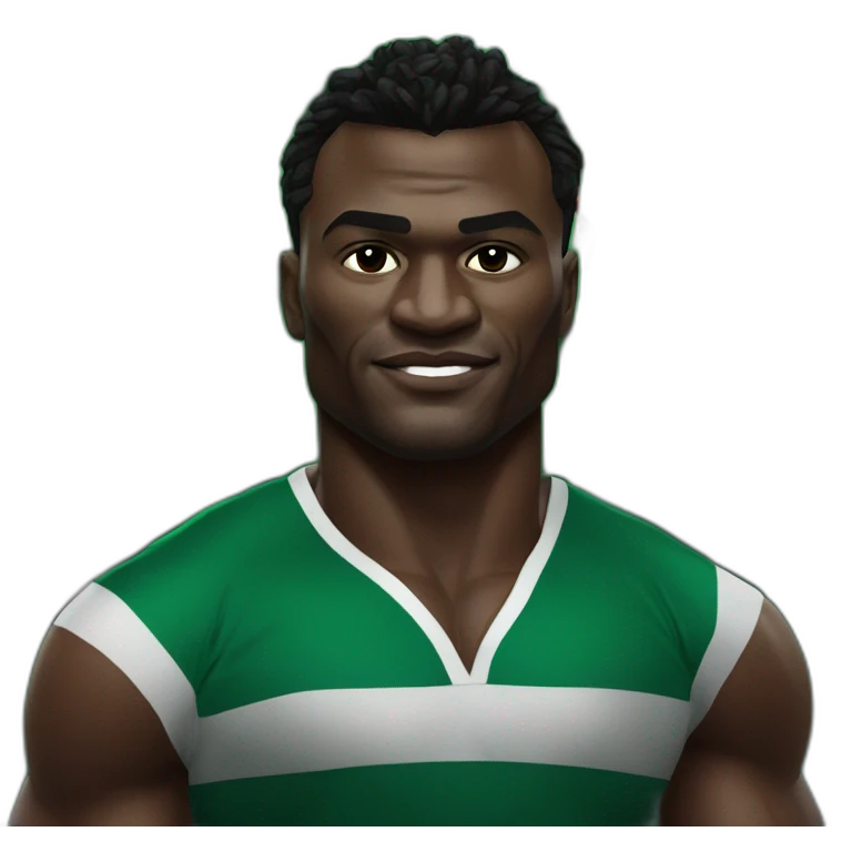 francis ngannou avec le drapeau du Cameroun emoji