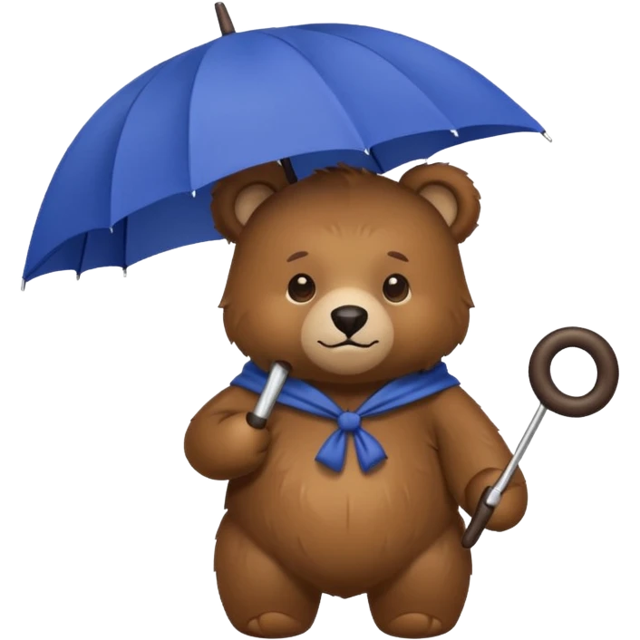 Bear with umbrella  emoji