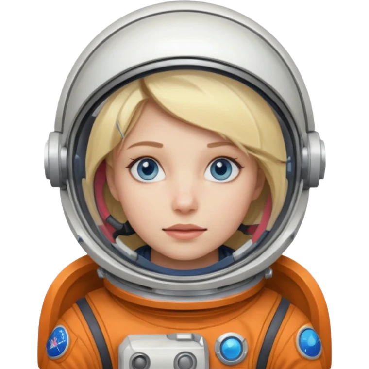 astronaut woman with broken helmet emoji