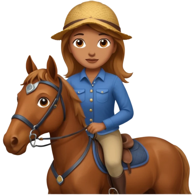 girl riding a horse emoji