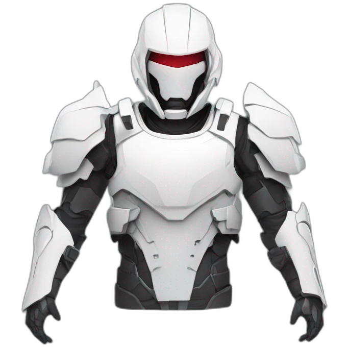futuristic white Phantom squad Infiltration armored breastplate arms emoji