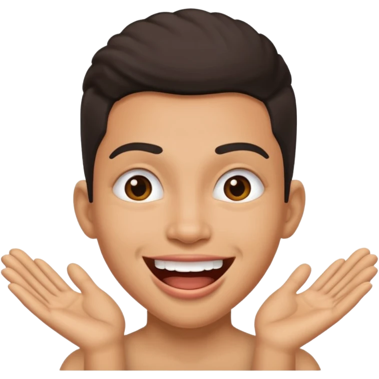 Smiley face mixed 🤗+😬 emoji