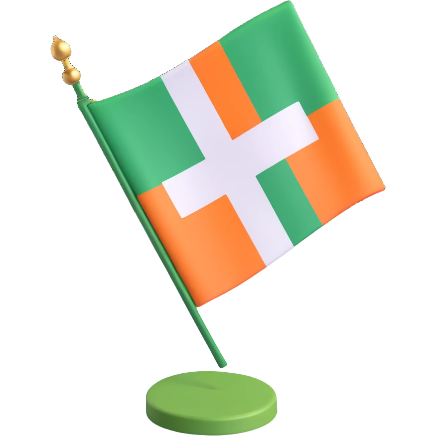Irish flag on a pole emoji