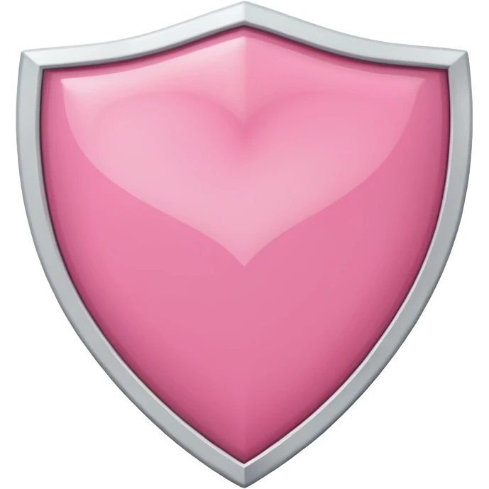 pink shield with white frame and a heart on it emoji