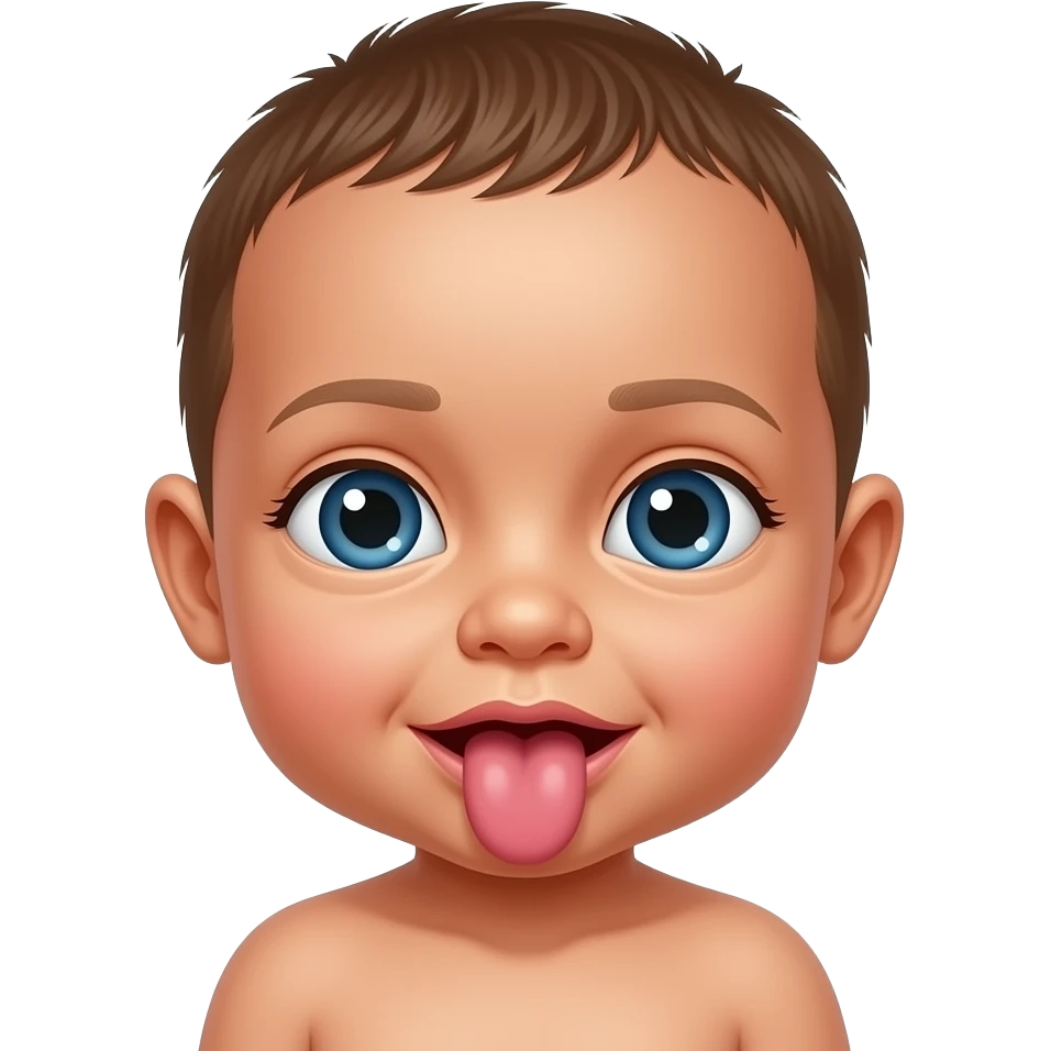 Drooling new born babyboy emoji