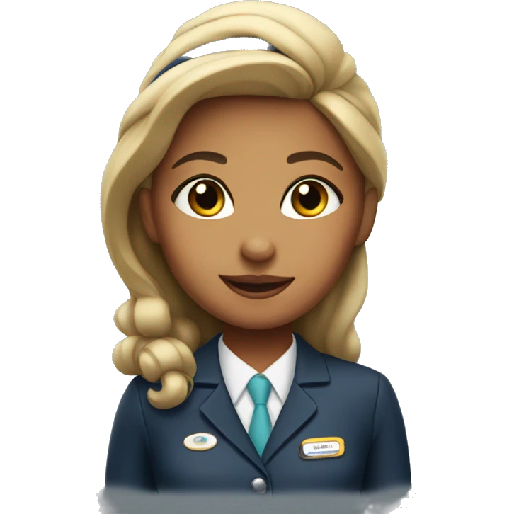 Girl as a flight attendant emoji