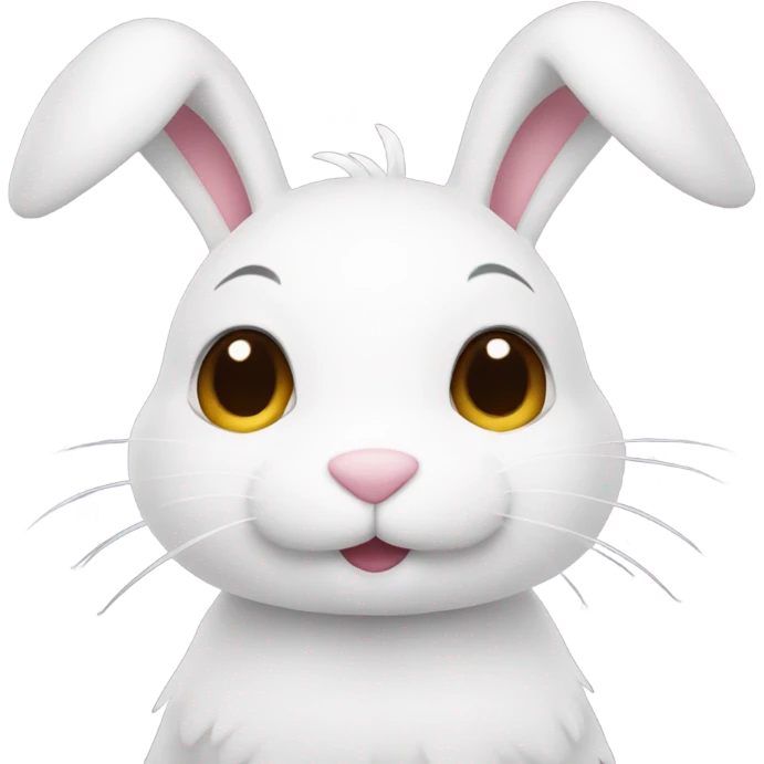 bunny with snow flakes emoji