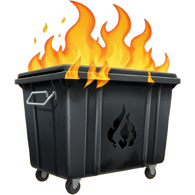 Dumpster fire emoji