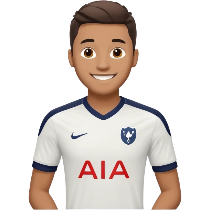 man in Tottenham hotspurs kit emoji