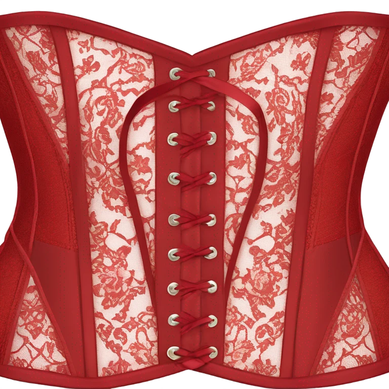 red lace corset emoji