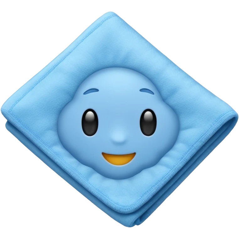 blue microfiber cloth emoji