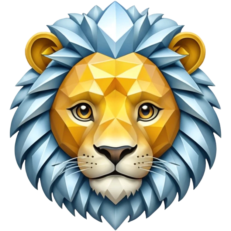 Lion made of diamond emoji