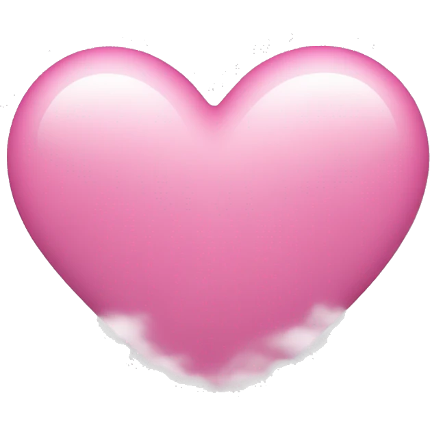 Pink heart with clouds around  emoji