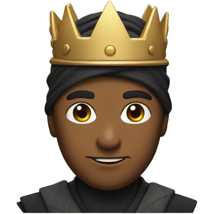 Ninja con corona emoji