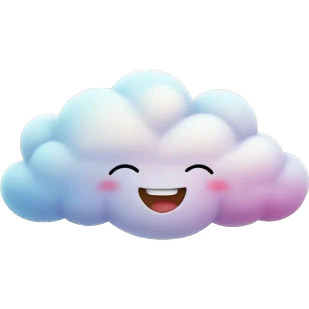 colorful cloud smiling emoji