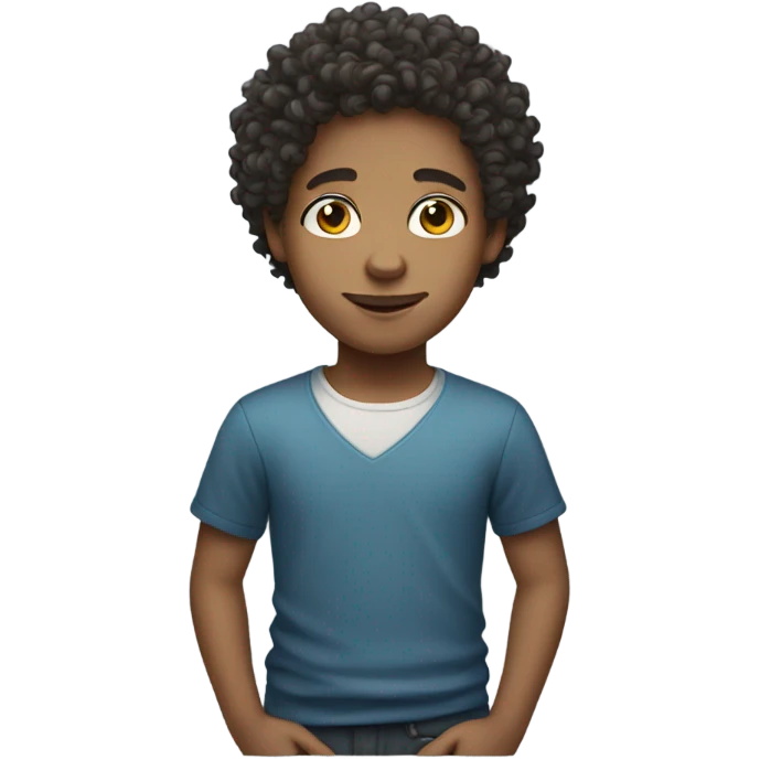 lightskin boy with curly hair emoji