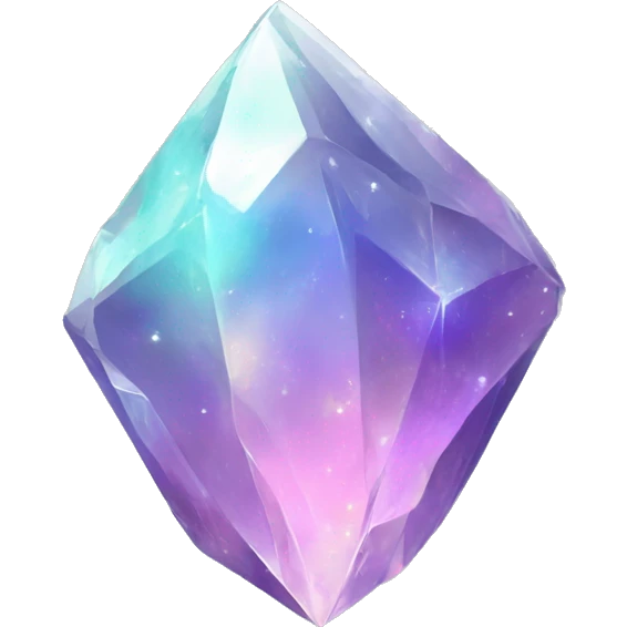 A Pastel nebula crystal shard gem emoji