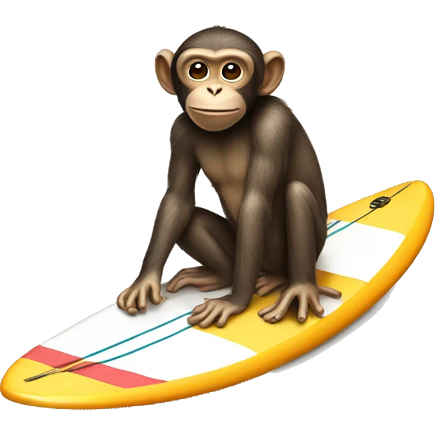 monkey on surfboard emoji