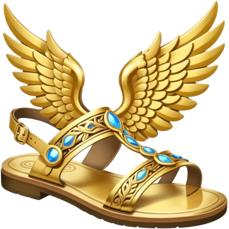  gold winged sandals emoji