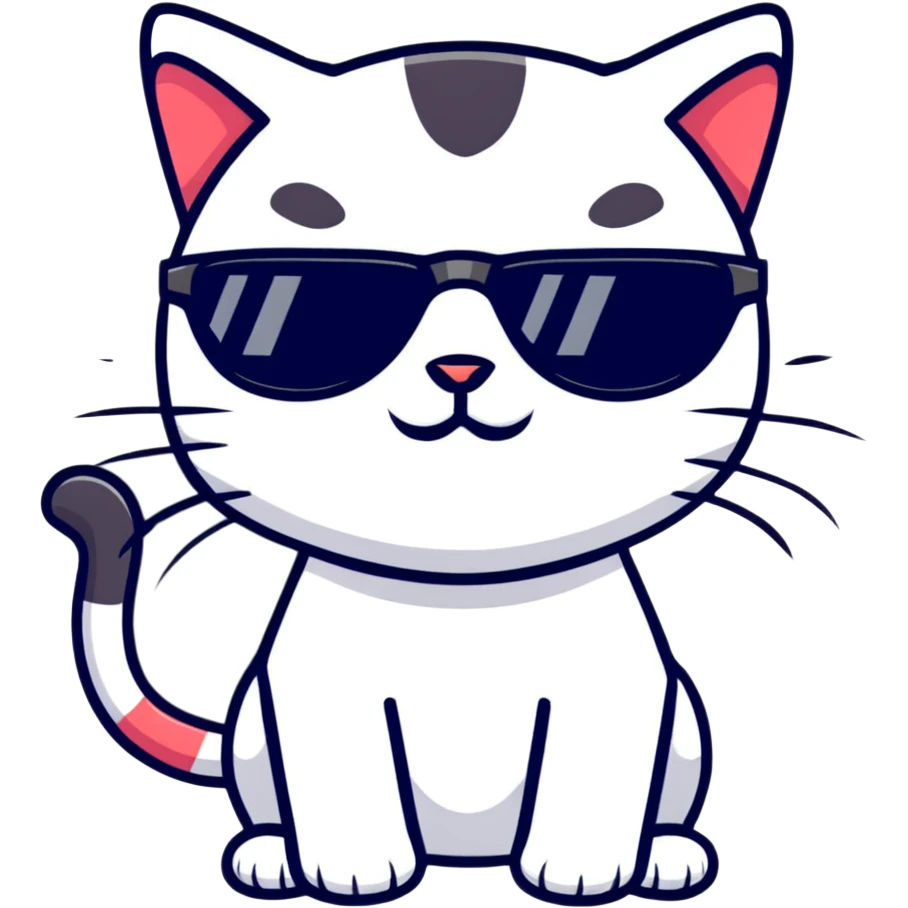 Cat with sunglasses emoji