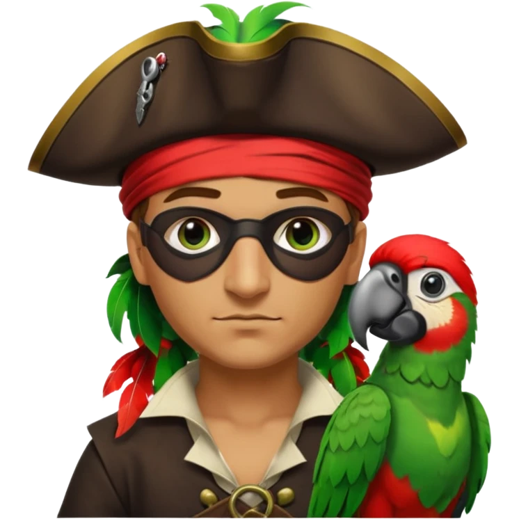 pirate and parrot emoji