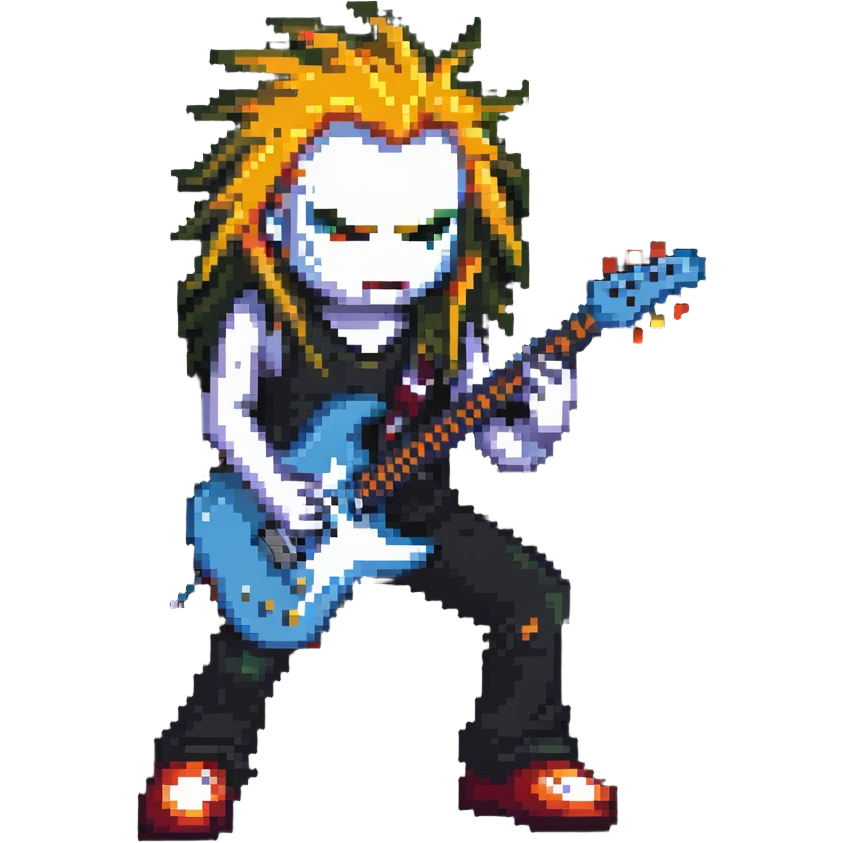 heavy metal concert, headbanging, electric guitar solo emoji